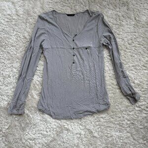 Massimo Dutti Grey Long Sleeve Button Shirt – Size S (sale ends 08/28)